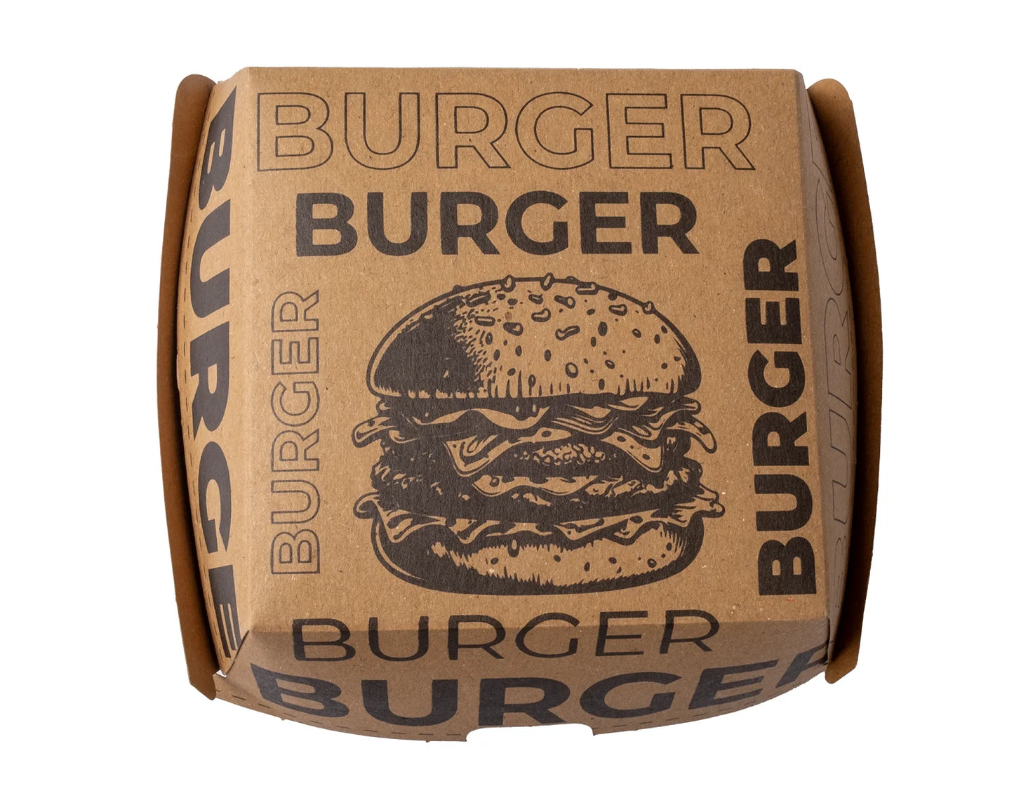 Baskılı Hamburger Kutusu Kraft