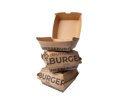 Baskılı Hamburger Kutusu Kraft