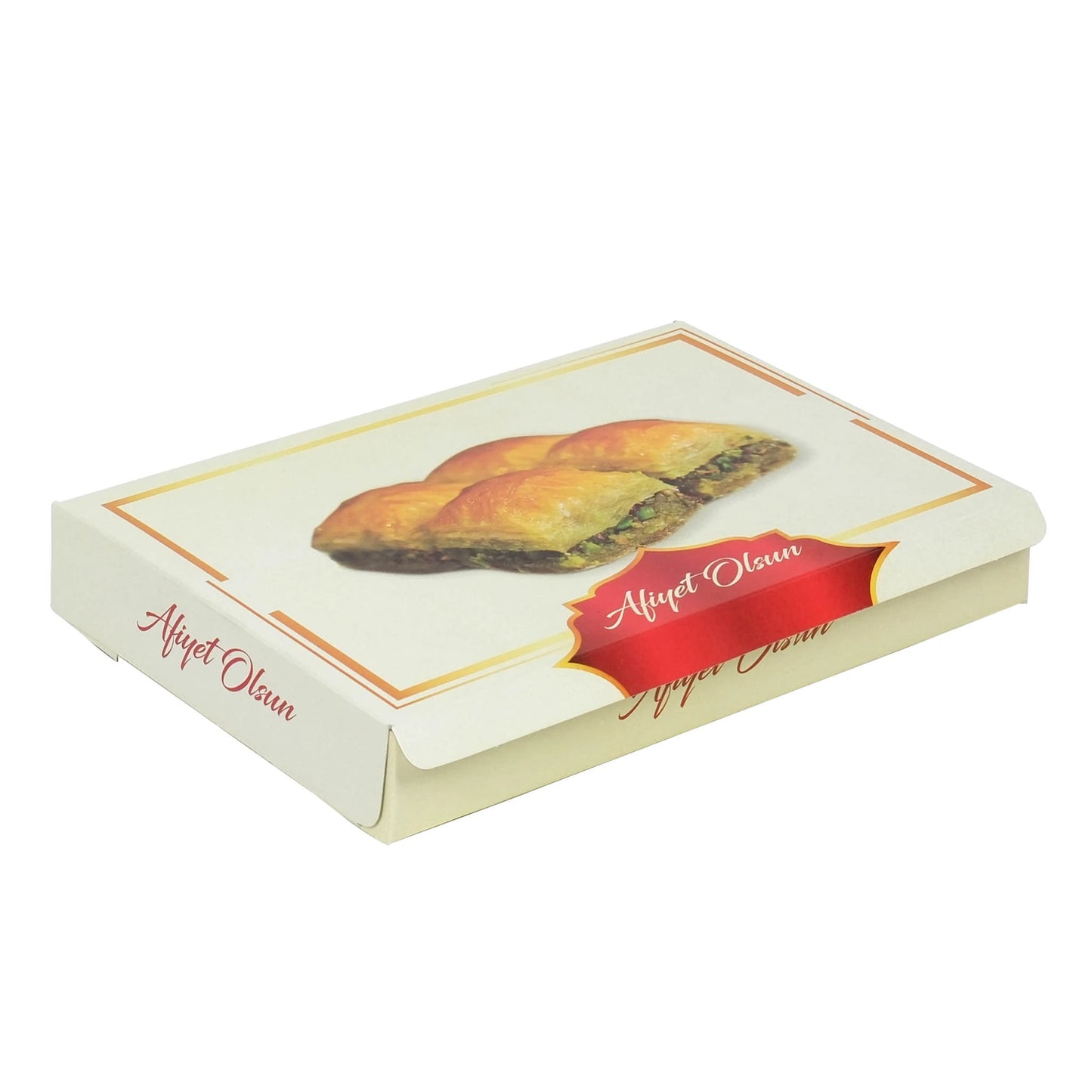 Sedefli Krem Renk Baklava Kutusu