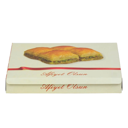 Metalizeli Krem Renk Baklava Kutusu