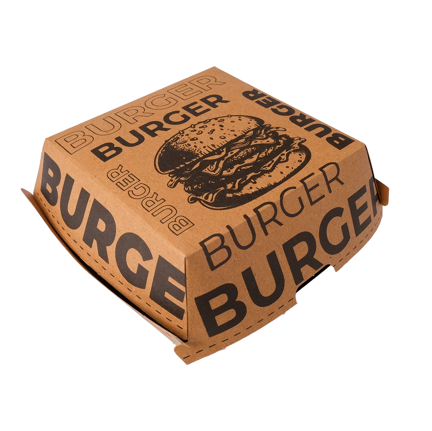 Baskılı Hamburger Kutusu Kraft