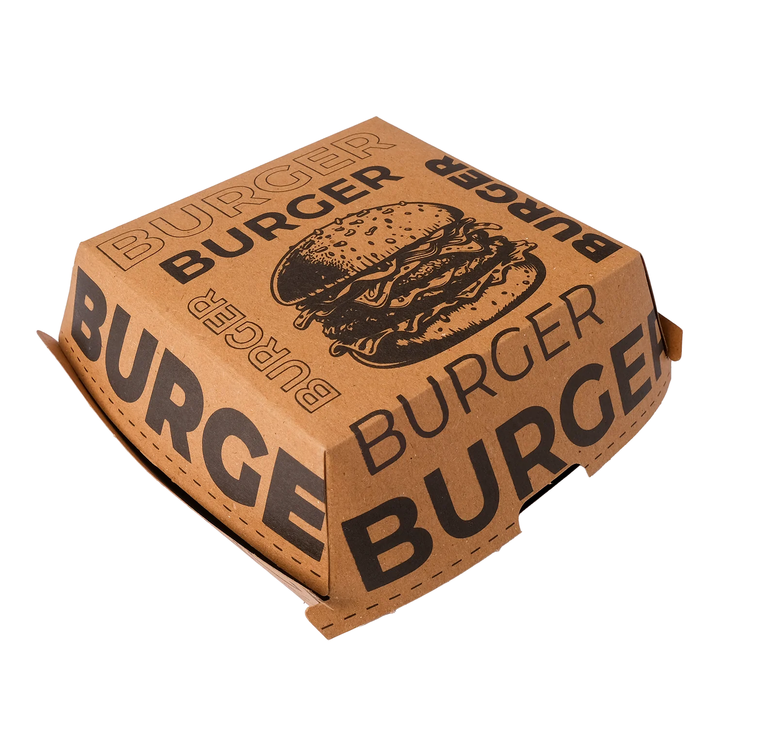Baskılı Hamburger Kutusu Kraft
