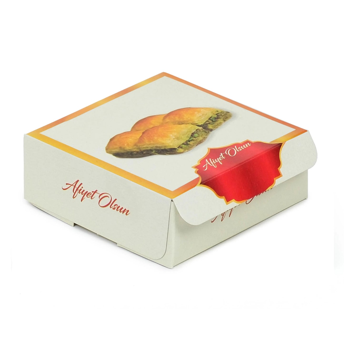 Sedefli Krem Renk Baklava Kutusu