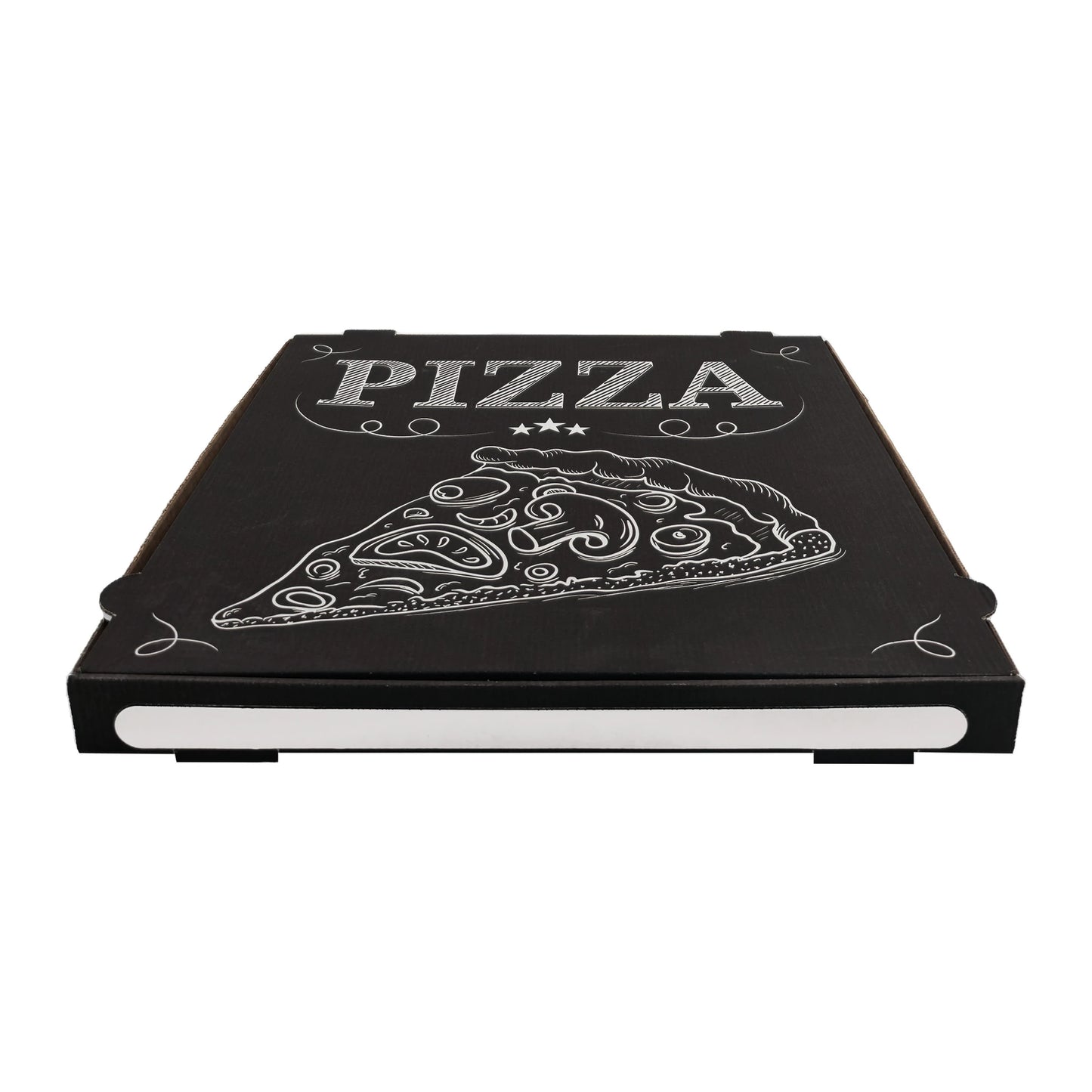 Pizza Siyah B Dalga Pizza Kutusu