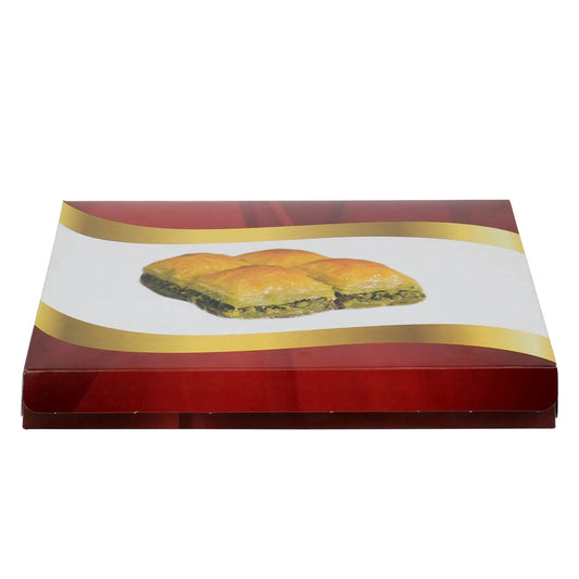 Sedefli Bordo Renk Baklava Kutusu