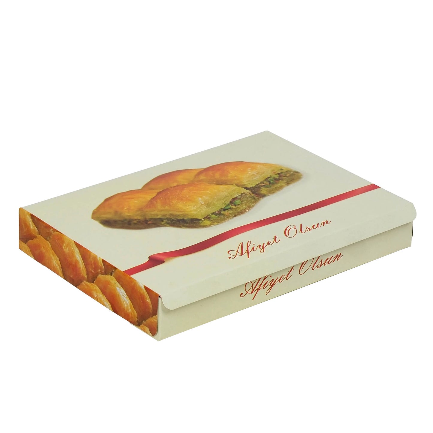 Metalizeli Krem Renk Baklava Kutusu